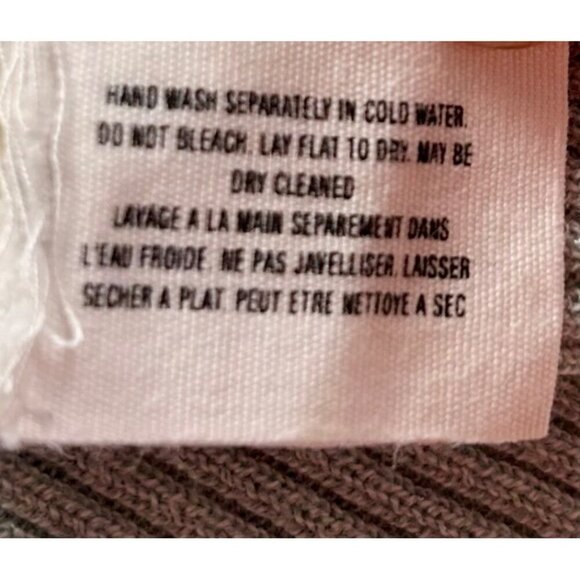 Anthropologie Sparrow Oversized Striped Sweater Cotton Linen Blend Cream Blue L - Picture 5 of 5